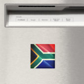 zZA002 ZUID-AFRIKA, Waving Flag, Afrika, Fridge Magneet (Insitu (Vaatwasser))