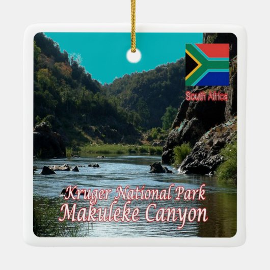 zZA005 ZUID-AFRIKA, N.P. Makuleke Canyon, Keramisch Ornament (Achterkant)