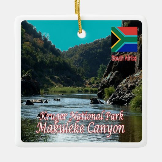 zZA005 ZUID-AFRIKA, N.P. Makuleke Canyon, Keramisch Ornament (Voorkant)