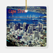 zZA008 KAAPSTAD, Uitzicht, Zuid-Afrika, Keramisch Ornament (Achterkant)