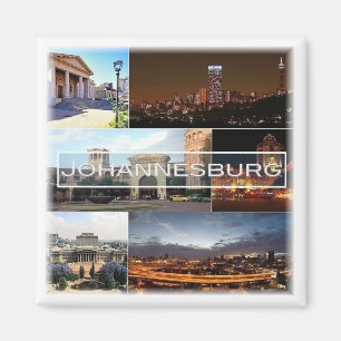 zZA028 JOHANNESBURG, Mosaic, Zuid-Afrika, Fridge Magneet