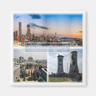 zZA030 JOHANNESBURG, Mozaïek, Zuid-Afrika, Fridge Magneet