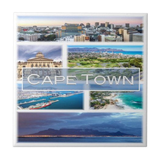 zZA032 KAAPSTAD, Mozaïek, Zuid-Afrika, Tegeltje (Voorkant)