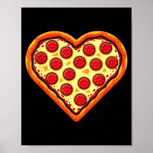 Zza Heart Cute Valentines Day Funny Heart Shaped Z Poster (Voorkant)