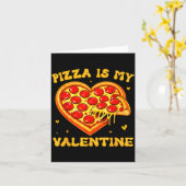 Zza Is My Valentine Funny Valentines Day Heart  Kaart (Gele Bloem)