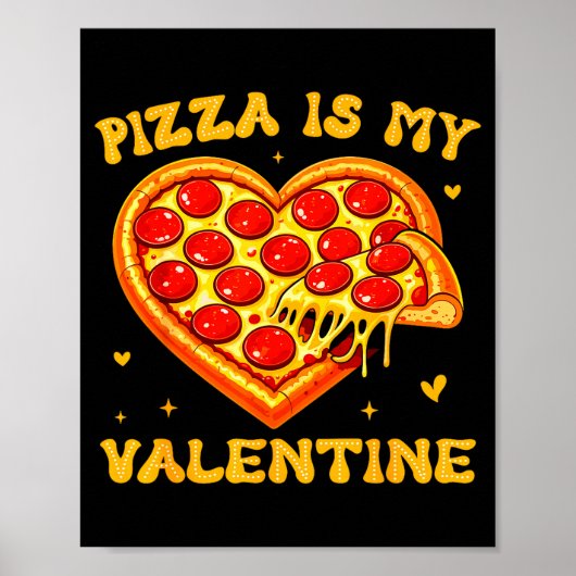 Zza Is My Valentine Funny Valentines Day Heart  Poster (Voorkant)