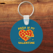 Zza Is My Valentine Funny Valentines Day Heart  Sleutelhanger (Voorkant)