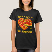 Zza Is My Valentine Funny Valentines Day Heart  T-shirt (Voorkant)