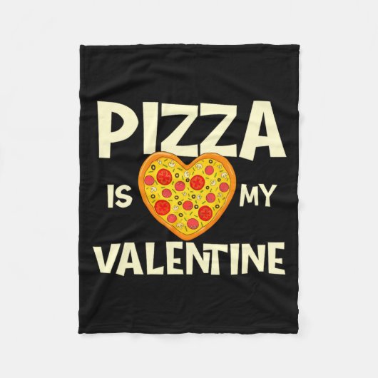 Zza Is My Valentine Zza Ker Food Lover  Fleece Deken (Voorkant)