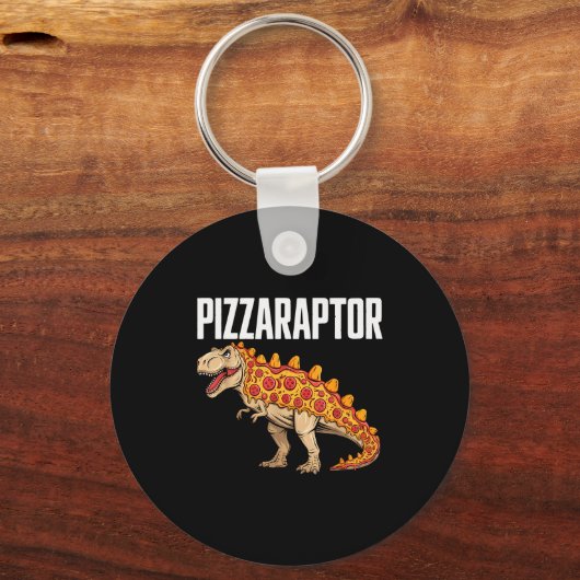 Zza T-rex Dino Fast Food Funny Zza Dinosaur  Sleutelhanger (Voorkant)