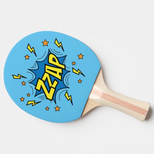 Zzap Comic Bubble Ping Pong Paddle Tafeltennisbatje (Zijkant)