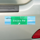 ZZYZX RD BUMPERSTICKER (Op auto)