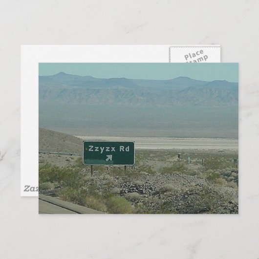 Zzyzx Rd. ~ Carte postale (Devant / Derrière)