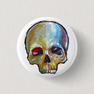 Zzzle_skull_versnelling Ronde Button 3,2 Cm